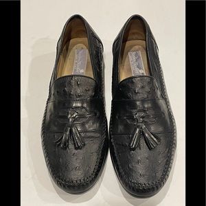 Stanley Blacker Mens Black Leather Shoes